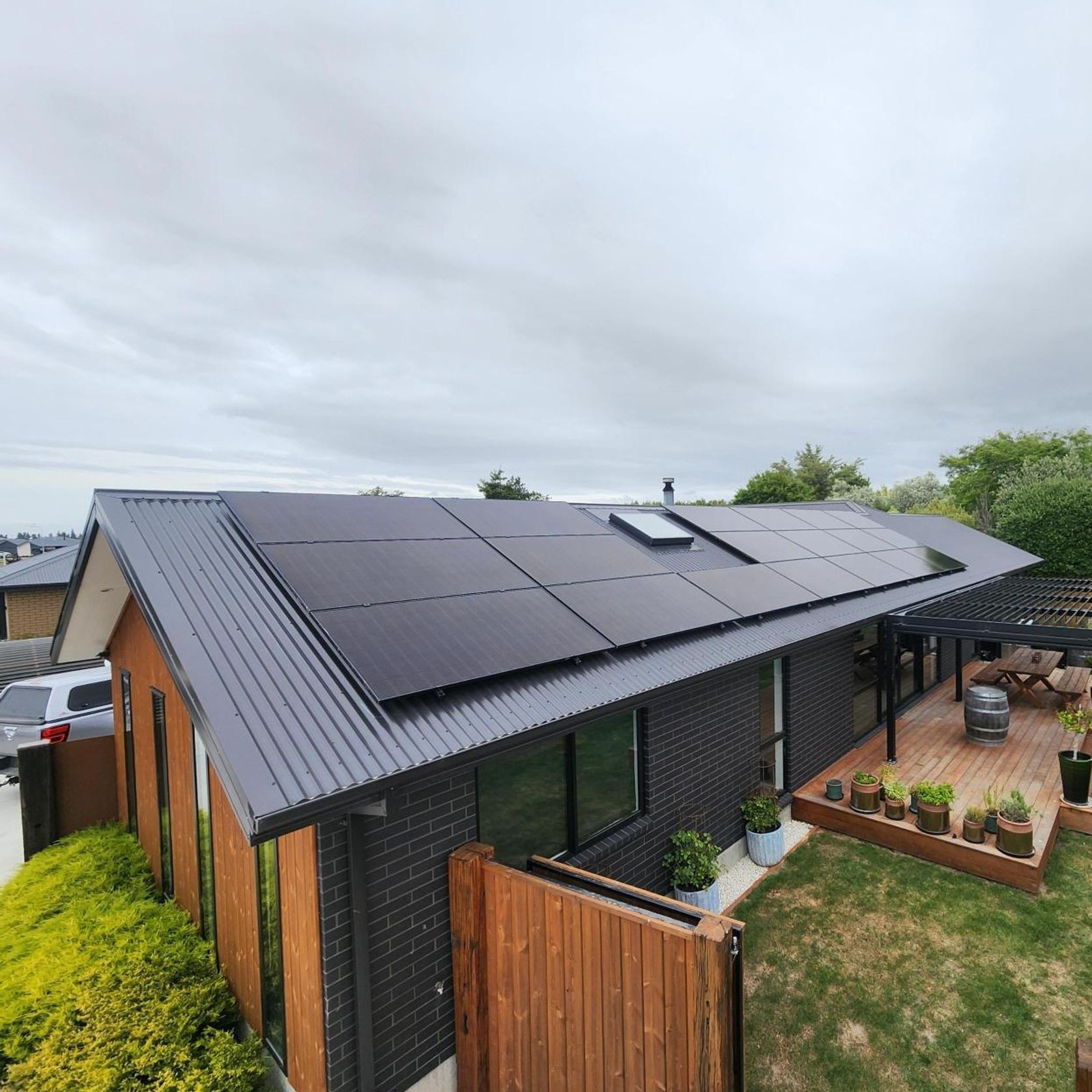 Trina Solar panels installed on a residential rooftop